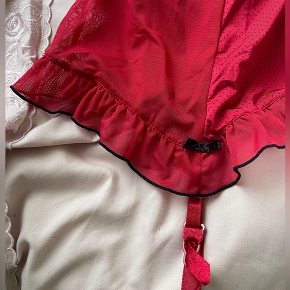 SOLD-Red Sheer Lingerie - Picture 3 of 9